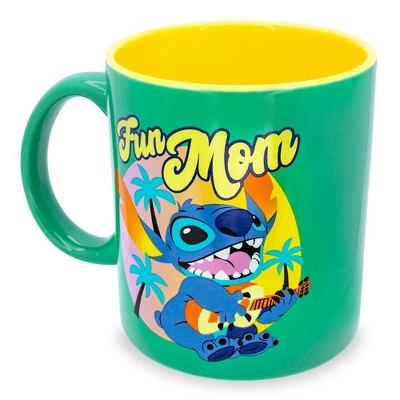 Silver Buffalo Disney Lilo & Stitch "Fun Mom" Ceramic Mug | Holds 20 Ounces 1 Silver Buffalo Disney Lilo & Stitch "Fun Mom" Ceramic Mug | Holds 20 Ounces