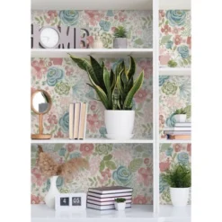 Disney Princess Watercolor Floral Kids' Peel And Stick Wallpaper Blush -Disney Sales Store GUEST 019e14ab 638f 480e 9c7a 993f3888a6c0