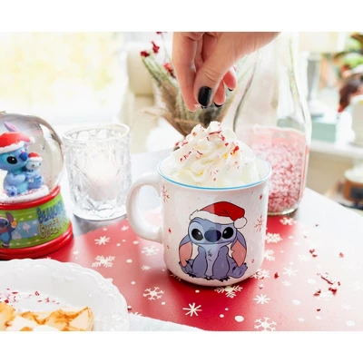 Silver Buffalo Disney Lilo & Stitch Santa Hat Ceramic Camper Mug | Holds 20 Ounces 4 Silver Buffalo Disney Lilo & Stitch Santa Hat Ceramic Camper Mug | Holds 20 Ounces - Image 4
