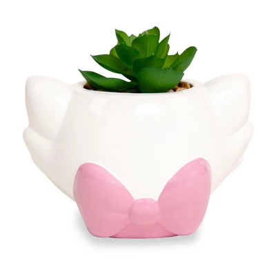 Silver Buffalo Disney The Aristocats Marie 4-Inch Mini Planter With Artificial Succulent 2 Silver Buffalo Disney The Aristocats Marie 4-Inch Mini Planter With Artificial Succulent - Image 2