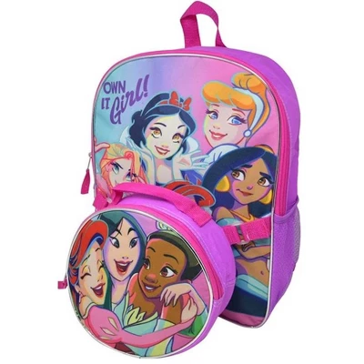 Disney Princess Backpack And Lunch Bag Set 16" Pink 5 Disney Princess Backpack And Lunch Bag Set 16" Pink - Image 5