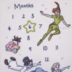 NoJo Disney Peter Pan White Let The Adventure Begin Super Soft Photo Op Milestone Baby Blanket -Disney Sales Store GUEST 08f6184e 6e51 44b6 af87 f363973f27d9