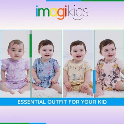 Disney Ribbed Peplum T-Shirt And Bike Shorts Outfit Set Newborn To Infant 2 Disney Ribbed Peplum T-Shirt And Bike Shorts Outfit Set Newborn To Infant - Image 2