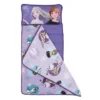 Disney Frozen Winter Cheer Lavender, Aqua, Green And White, Anna, Elsa And Olaf Toddler Nap Mat