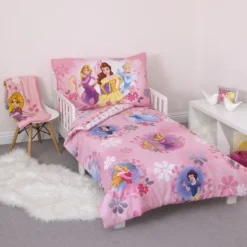 Disney Pretty Pretty Princess Pink, Blue, And Yellow 4 Piece Toddler Bed Set -Disney Sales Store GUEST 09ae0531 d5b3 4b0f ba6b ac7778197c29