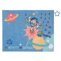 NoJo Disney Toy Story Blue, Orange, And Yellow To Infinity And Beyond Super Soft Photo Op Milestone Baby Blanket -Disney Sales Store GUEST 0a2b273e cc17 4c36 8620 7fa609e8822e