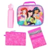Disney Princess 16” Backpack For Girls 5 Piece School Lunch Box Set Multicoloured