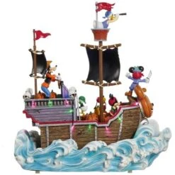 Disney Halloween Animated Pirate Ship With Lights And Music