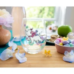 Silver Buffalo Disney The Aristocats Marie Walking Teardrop Stemless Wine Glass | Holds 20 Ounces -Disney Sales Store GUEST 0d502aef d722 402b 8881 63c47a8476cd