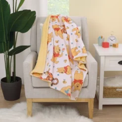 NoJo Disney Winnie The Pooh Summertime Fun Yellow, Orange, And White Super Soft Cuddly Plush Baby Blanket -Disney Sales Store GUEST 0dd56c7e 97a8 42b0 8871 7b52864fda3b