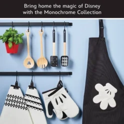Disney Home Monochrome Set Of 2 Bamboo Salad Server Set: Multicolored Kitchen Serving Bowls, Hand Wash, 8" Height -Disney Sales Store GUEST 0e87a5c2 f07f 434d 97cc 629f64cf06c5 3