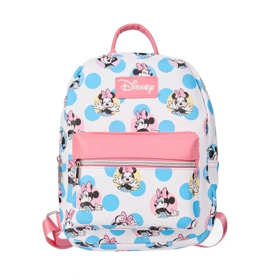 Disney's Minnie Mouse Pink And Blue Polka Dots 11.5" Mini Backpack 6 Disney's Minnie Mouse Pink And Blue Polka Dots 11.5" Mini Backpack - Image 6