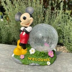 Disney 10" Fiberglass/Polyester Mickey Mouse Solar Garden Statue With Crackle Glass Ball 6 Disney 10" Fiberglass/Polyester Mickey Mouse Solar Garden Statue With Crackle Glass Ball -Disney Sales Store GUEST 10cb9760 2d50 47ea a968 ed8d9c9e006a