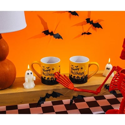 Silver Buffalo Disney Halloween Mickey And Minnie Mouse 14-Ounce Ceramic Mugs | Set Of 2 5 Silver Buffalo Disney Halloween Mickey And Minnie Mouse 14-Ounce Ceramic Mugs | Set Of 2 - Image 5