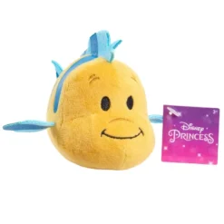 Disney Princess The Little Mermaid Flounder Plush: Polyester Stuffed Fish Toy, Character From Disney Princess Collection