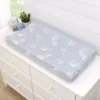 NoJo Disney Dumbo Sweet Little Baby Light Blue And White Super Soft Contoured Changing Pad Cover