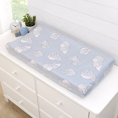 NoJo Disney Dumbo Sweet Little Baby Light Blue And White Super Soft Contoured Changing Pad Cover 1 NoJo Disney Dumbo Sweet Little Baby Light Blue And White Super Soft Contoured Changing Pad Cover