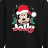 Boys' - Disney - Jolly Mickey Christmas Long Sleeve Graphic T-Shirt