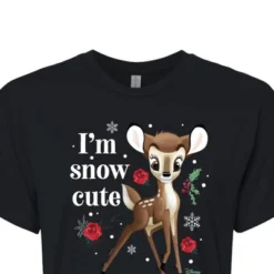 Women's - Disney - Christmas - I'm Snow Cute Cropped Graphic T-Shirt