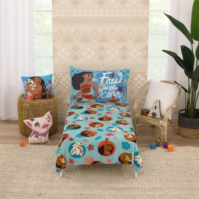 NoJo Disney Moana Free As The Ocean Aqua, Orange, And White, Pua Pig, And Hei Hei Chicken Super Soft Toddler Blanket 3 NoJo Disney Moana Free As The Ocean Aqua, Orange, And White, Pua Pig, And Hei Hei Chicken Super Soft Toddler Blanket - Image 3
