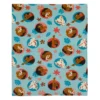 NoJo Disney Moana Free As The Ocean Aqua, Orange, And White, Pua Pig, And Hei Hei Chicken Super Soft Toddler Blanket