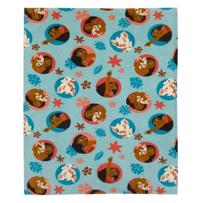NoJo Disney Moana Free As The Ocean Aqua, Orange, And White, Pua Pig, And Hei Hei Chicken Super Soft Toddler Blanket 1 NoJo Disney Moana Free As The Ocean Aqua, Orange, And White, Pua Pig, And Hei Hei Chicken Super Soft Toddler Blanket