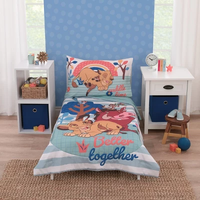 Disney The Lion King Blue, Tan, And Orange, Better Together 4 Piece Toddler Bed Set 8 Disney The Lion King Blue, Tan, And Orange, Better Together 4 Piece Toddler Bed Set - Image 8