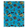 NoJo Disney Mickey Mouse Funhouse Crew Blue, Red And Yellow, Funny, And Donald Duck "Laugh It Up" Super Soft Toddler Blanket