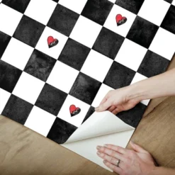 Disney Descendants The Rise Of Red - Rebel At Heart Checker Kids' Peel And Stick Wallpaper