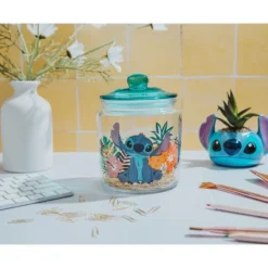 Silver Buffalo Disney Lilo & Stitch Glass Snack Jar Container With Lid | 6 Inches Tall -Disney Sales Store GUEST 21e7fb54 49eb 4fe5 9d9b ca465fa8879b