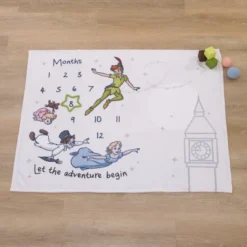 NoJo Disney Peter Pan White Let The Adventure Begin Super Soft Photo Op Milestone Baby Blanket -Disney Sales Store GUEST 227b8110 1682 4682 b90f 40fcc38658ae