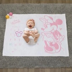 Disney Minnie Mouse Super Soft Milestone Baby Blanket -Disney Sales Store GUEST 2440380a f522 4891 b411 c6da61518e32