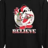 Boys' - Disney - Believe Santa Mickey Christmas Long Sleeve Graphic T-Shirt