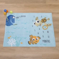 NoJo Disney Finding Nemo Blue Make A Splash Super Soft Photo Op Milestone Baby Blanket -Disney Sales Store GUEST 27a4f904 bb38 4e61 9f88 855f7a75e8cb