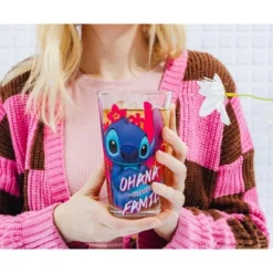 Silver Buffalo Disney Lilo & Stitch "Ohana Means Family" Pint Glass | Holds 16 Ounces -Disney Sales Store GUEST 27bb0b51 2bac 4b99 bca9 02050f9e4b1f