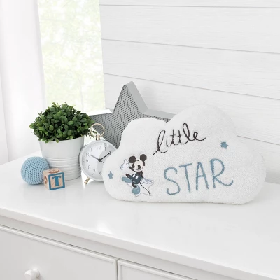 Disney Mickey Mouse Sherpa Embroidered Decorative Throw Pillow - Little Star Cloud Shaped 3 Disney Mickey Mouse Sherpa Embroidered Decorative Throw Pillow - Little Star Cloud Shaped - Image 3