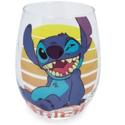 Silver Buffalo Disney Lilo & Stitch Stemless Wine Glass | Holds 20 Ounces -Disney Sales Store GUEST 2b90b477 fae4 4316 b896 6f41b38d64be