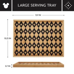 Disney Home Monochrome Large Bamboo Serving Tray