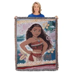 Disney Disney Moana, “Island Girl” Woven Tapestry Throw Company 48" X 60" -Disney Sales Store GUEST 2c789b72 5909 4a19 9630 685101cb60e2