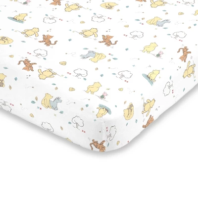 NoJo Disney Winnie The Pooh Classic Pooh 100% Cotton Fitted Crib Sheet In Ivory, Butter, Aqua And Orange 3 NoJo Disney Winnie The Pooh Classic Pooh 100% Cotton Fitted Crib Sheet In Ivory, Butter, Aqua And Orange - Image 3