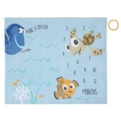 NoJo Disney Finding Nemo Blue Make A Splash Super Soft Photo Op Milestone Baby Blanket -Disney Sales Store GUEST 316cb8a1 0582 4ac5 adeb 7f5e8aee8d50