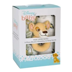 Disney Lion King Simba 100% Cotton Muslin Swaddles With Plush Rattle - 2pk -Disney Sales Store GUEST 3d7c58d4 8e73 496f 930d 240d56520681