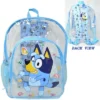 Disney Bluey 16" Clear Backpack For Kids Transparent Bag With 2 Side Mesh Pockets