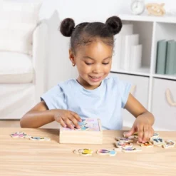 Melissa & Doug Disney Minnie Mouse Mix And Match Dress-Up Wooden Play Set Puzzle - 18pc: Magnetic Activity, Fine Motor Skills