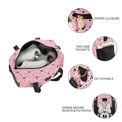 Disney Minnie Mouse Peek-A-Boo Minnie Pink 20” Duffel Bag 2 Disney Minnie Mouse Peek-A-Boo Minnie Pink 20” Duffel Bag - Image 2
