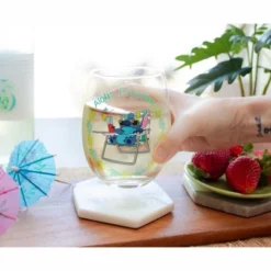 Silver Buffalo Disney Lilo & Stitch "Aloha, Paradise" Stemless Wine Glass | Holds 20 Ounces -Disney Sales Store GUEST 44b129a8 ec16 4eee 8626 1ea289201e8d