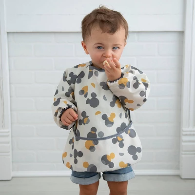 Disney Mickey Mouse Water-Resistant Polyester Long-Sleeve Coverall Bib 5 Disney Mickey Mouse Water-Resistant Polyester Long-Sleeve Coverall Bib - Image 5