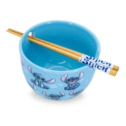 Silver Buffalo Disney Lilo & Stitch 20-Ounce Ramen Bowl And Chopstick Set