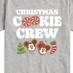 Boys' - Disney - Mickey And Minnie Christmas Cookie Crew Short Sleeve Graphic T-Shirt