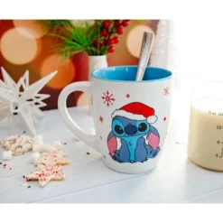 Silver Buffalo Disney Lilo & Stitch Santa Hat Jumbo Curved Ceramic Latte Mug | Holds 25 Ounces -Disney Sales Store GUEST 49406958 613e 4ae9 8f66 b2e491ab7cd4